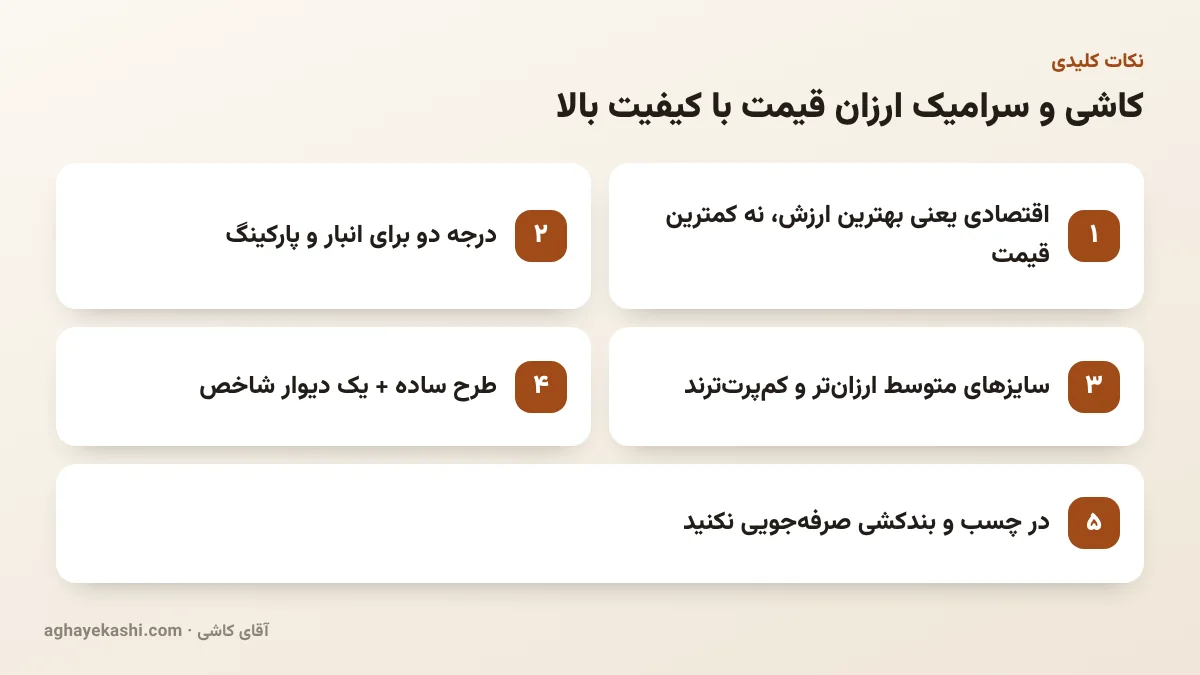 نکات کلیدی کاشی و سرامیک ارزان قیمت با کیفیت بالا