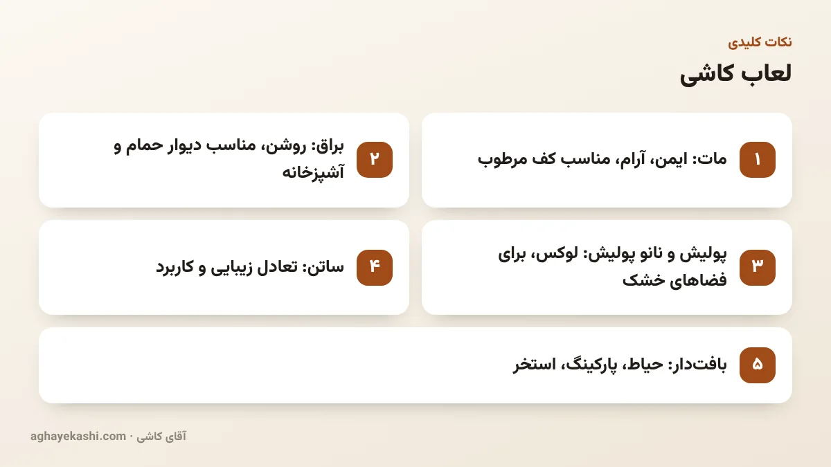 نکات کلیدی لعاب کاشی